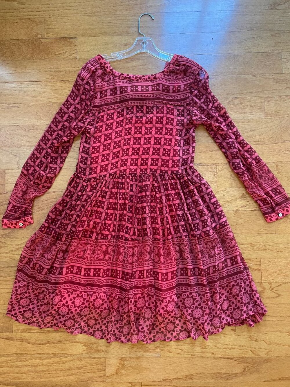 Anthropologie Maeve Canna Swing Dress Red w/removable slip Size 0 EUC - Picture 9 of 16